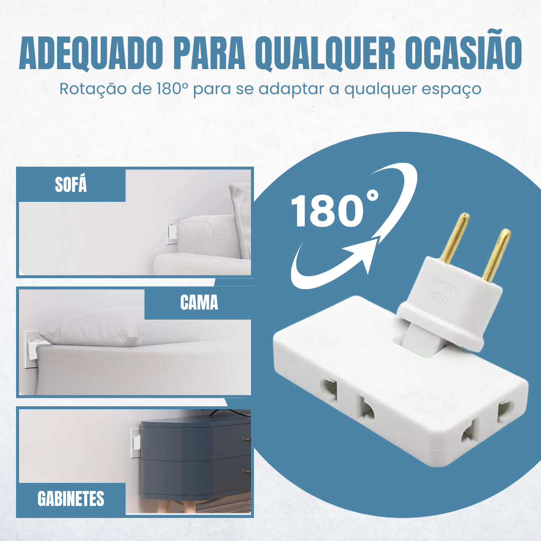 Tomada de parede plana giratória de 180º (OFERTA 2X1)