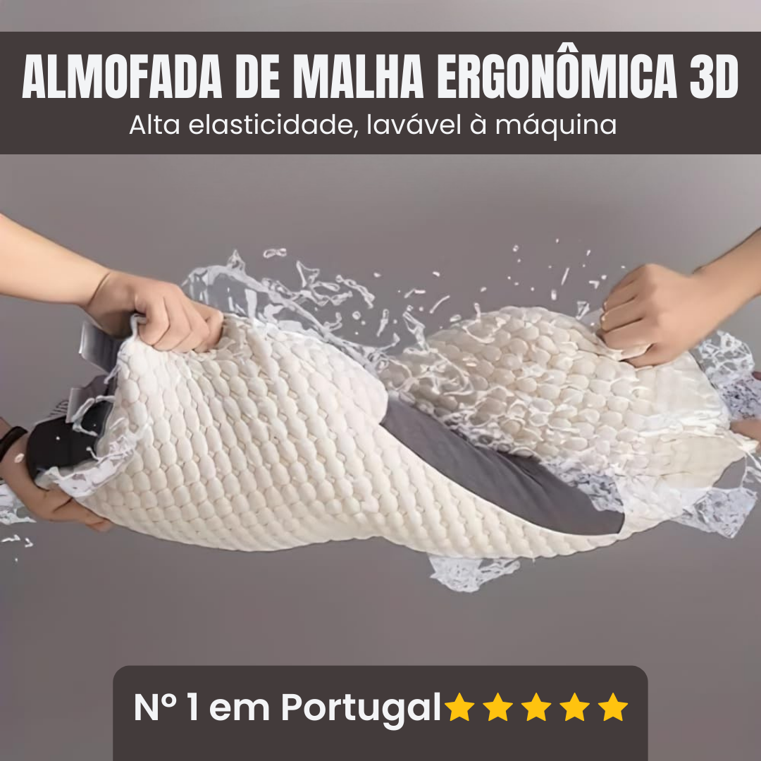 Almofada ergonómica em malha 3D