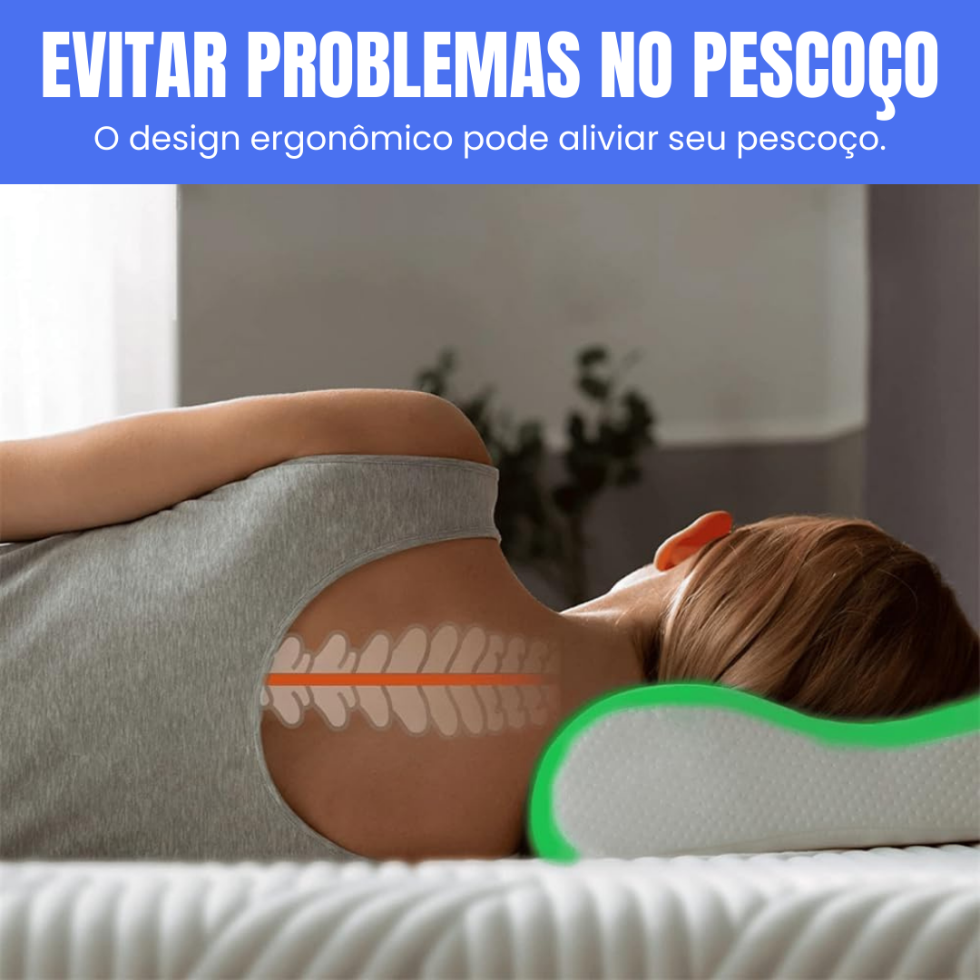 Almofada viscoelástica para o pescoço + capa GRATUITA