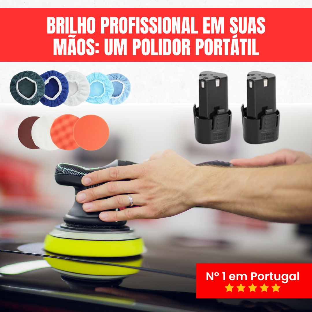 Polidor de automóveis 12V com 2 baterias