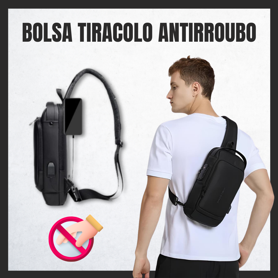 Mochila cruzada anti-roubo