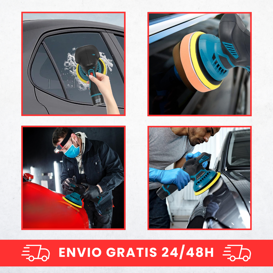 Polidor de automóveis 12V com 2 baterias