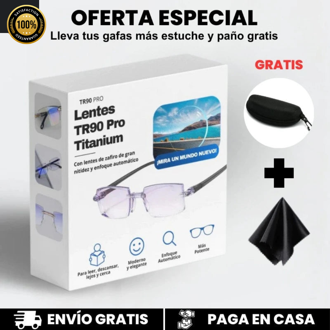 Óculos Inteligentes Anti-Raios - Vision™ + Capa de Couro + Frasco limpa-lentes 500ml Gratis