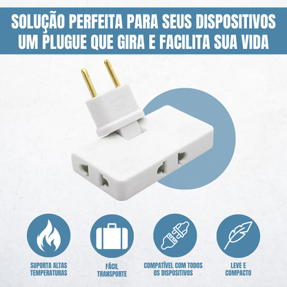 Tomada de parede plana giratória de 180º (OFERTA 2X1)