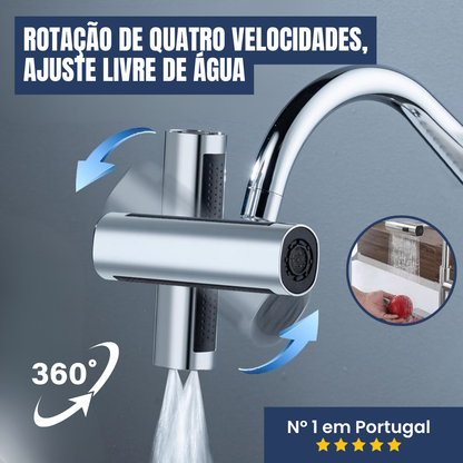 Torneira giratória com cascata para extensão 4 em 1