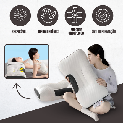 Almofada ergonómica em malha 3D