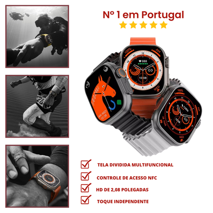 Smartwatch Ultra Pro com 2 braceletes GRÁTIS