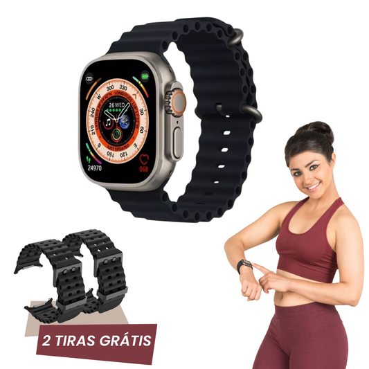 Smartwatch Ultra Pro com 2 braceletes GRÁTIS