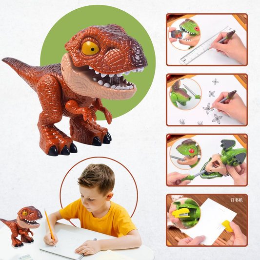 Conjunto de artigos de papelaria dinossauro 5 em 1