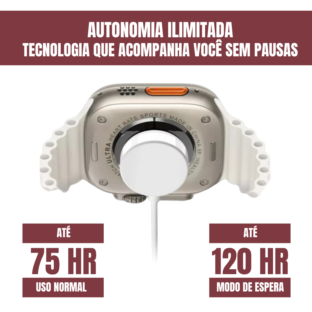 Smartwatch Ultra Pro com 2 braceletes GRÁTIS