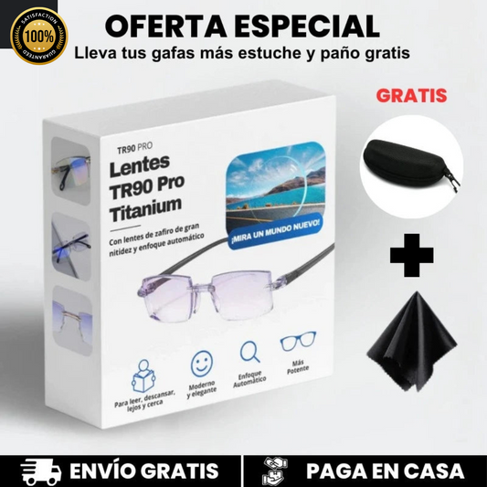 Óculos Inteligentes Anti-Raios - Vision™ + Capa de Couro + Frasco limpa-lentes 500ml Gratis